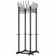Вешалка напольная на 20 крючков с держателем для зонтов "Гардикс-4", металл, черная главное фото в маленьком размере