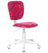 Кресло детское Бюрократ CH-W204NX малиновый Sticks 05 крестов. пластик пластик белый