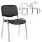 Стул для персонала и посетителей "ИЗО", хромированный каркас, кожзам черный Z-11, К3 (Вариант 3) главное фото в маленьком размере