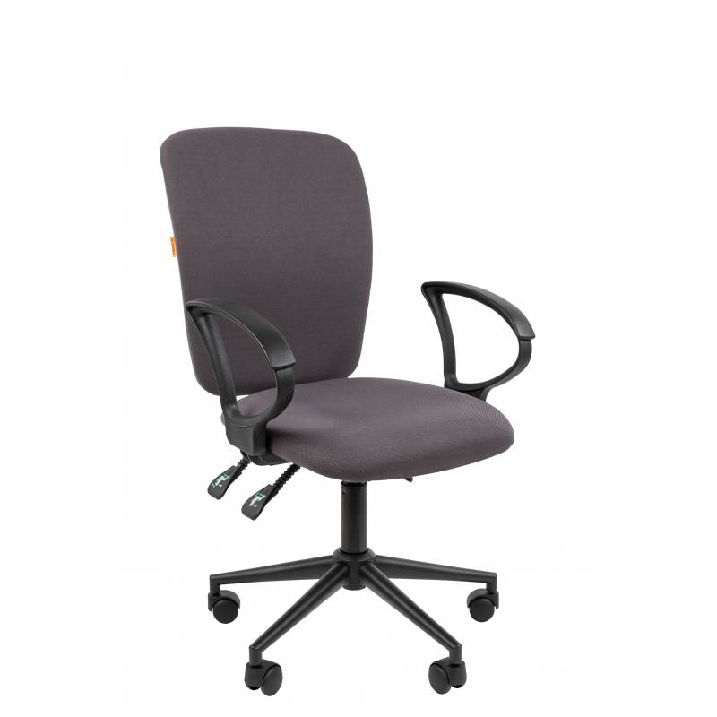 Офисное кресло Chairman 9801 Россия ткань Т13 серый Black главное фото