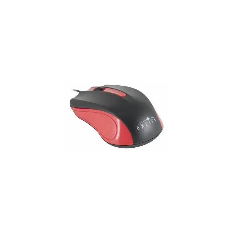 Мышь Oklick 225M черный, красный оптическая (1200dpi) USB (2but) главное фото