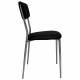 Стул для столовых, кафе, дома РС23, серебристый каркас, экокожа черная. Фото товара с разных ракурсов.